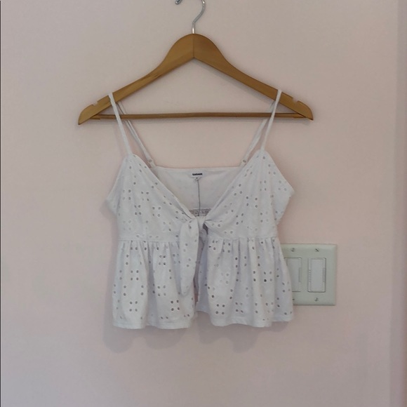 NEVER WORN Garage eyelet peplum top - Picture 1 of 3